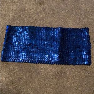 Sequin tube top (blue)
